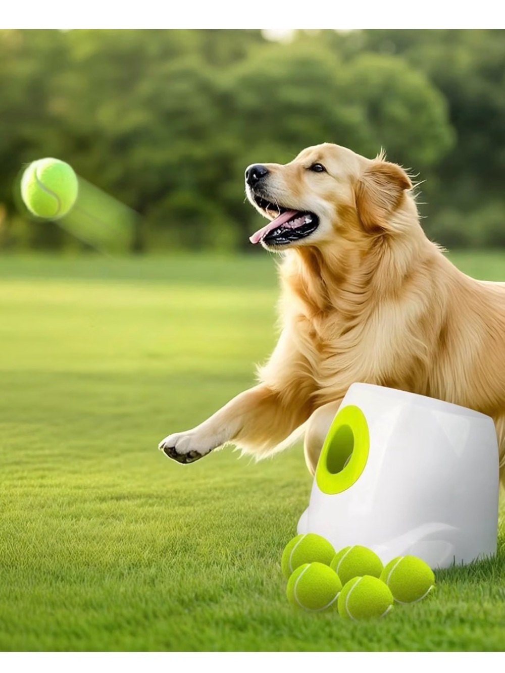 Pet Prime Automatic Tennis Ball Launcher Maxi for Medium/ Large Dogs